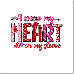 I wear my heart Posters and Art